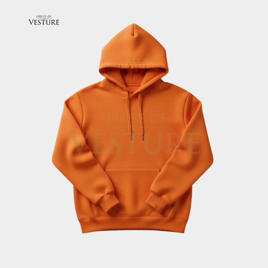 Bright Orange Unisex Streetwear Hoodie