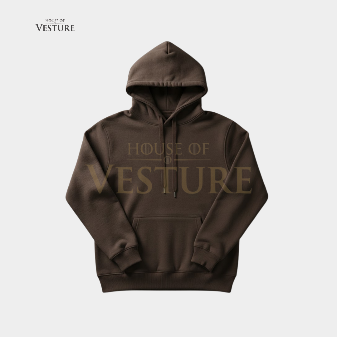 Dark Brown Unisex Streetwear Hoodie