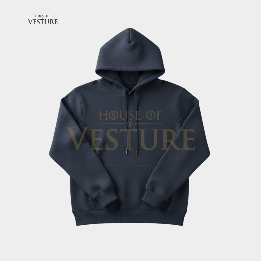 Navy Blue Unisex Streetwear Hoodie