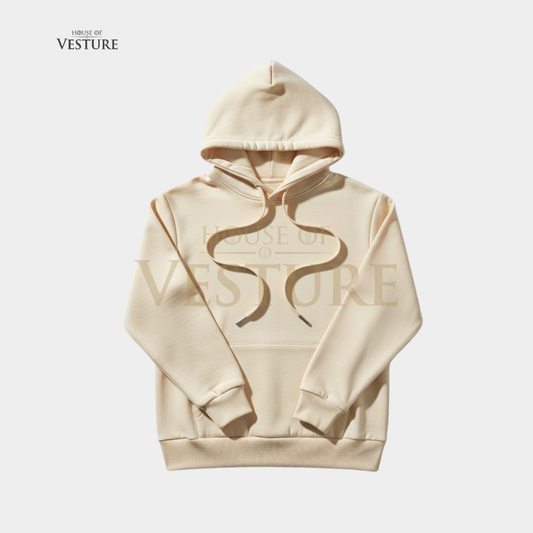 Off-White / Cream Unisex Streetwear Hoodie