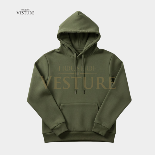 Olive Green Unisex Streetwear Hoodie