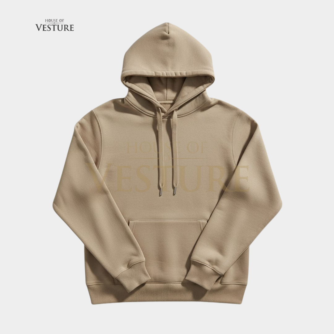 Tan / Beige Unisex Streetwear Hoodie